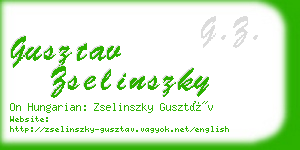 gusztav zselinszky business card